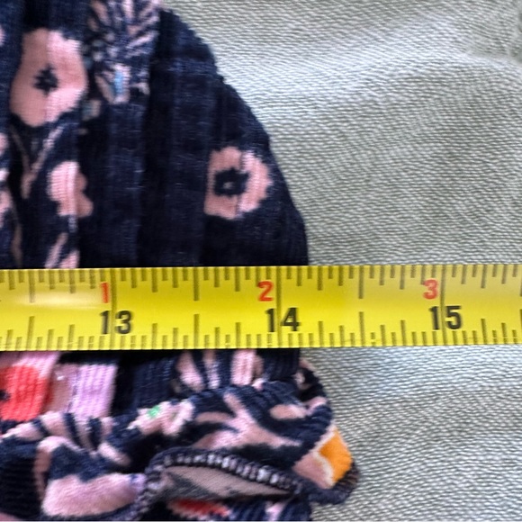 Free People Cord Looking Glass Mini Dress in Navy Floral Size S Cottagecore Boho - Picture 7 of 8